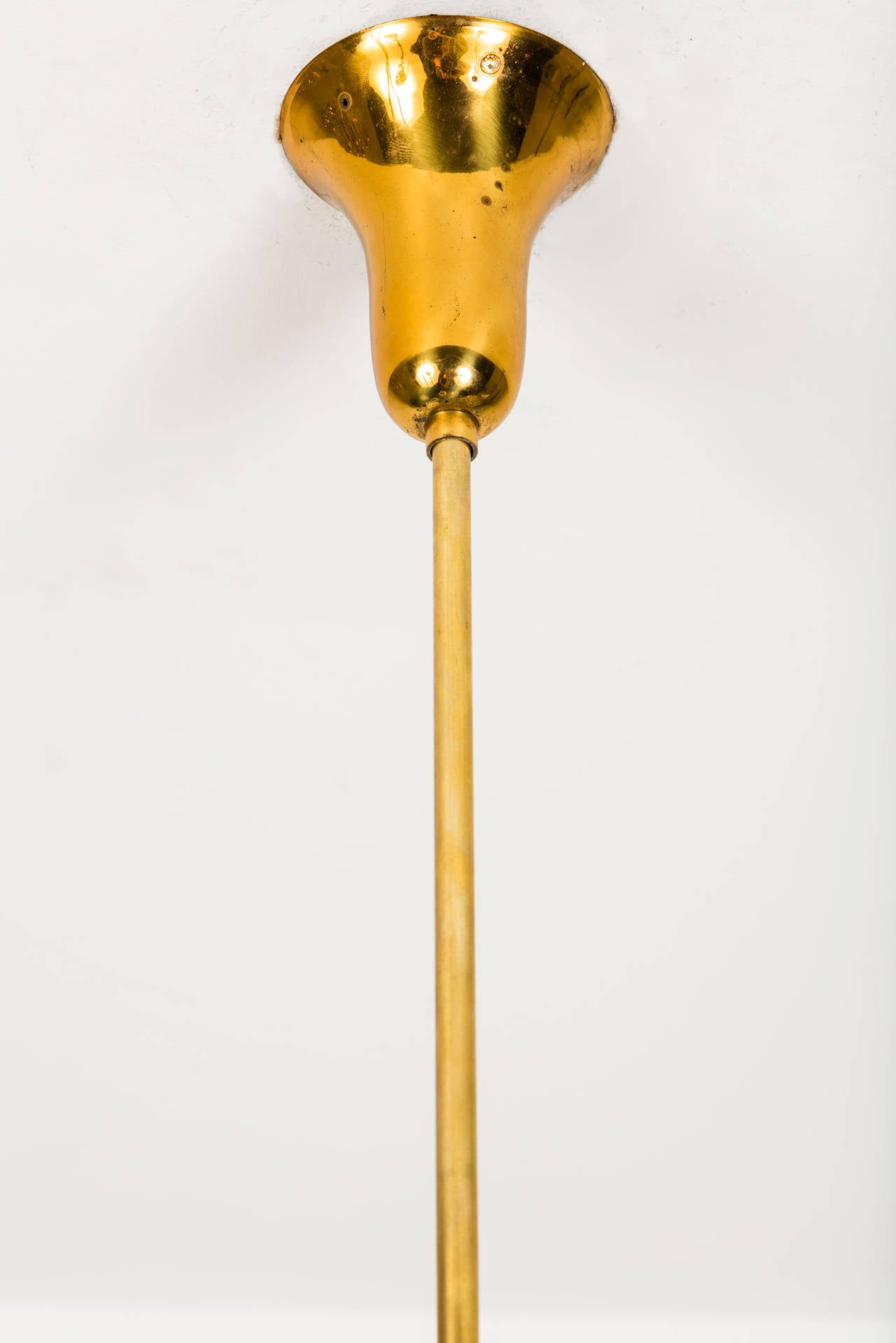 Brass Stilnovo Six-Arm Chandelier