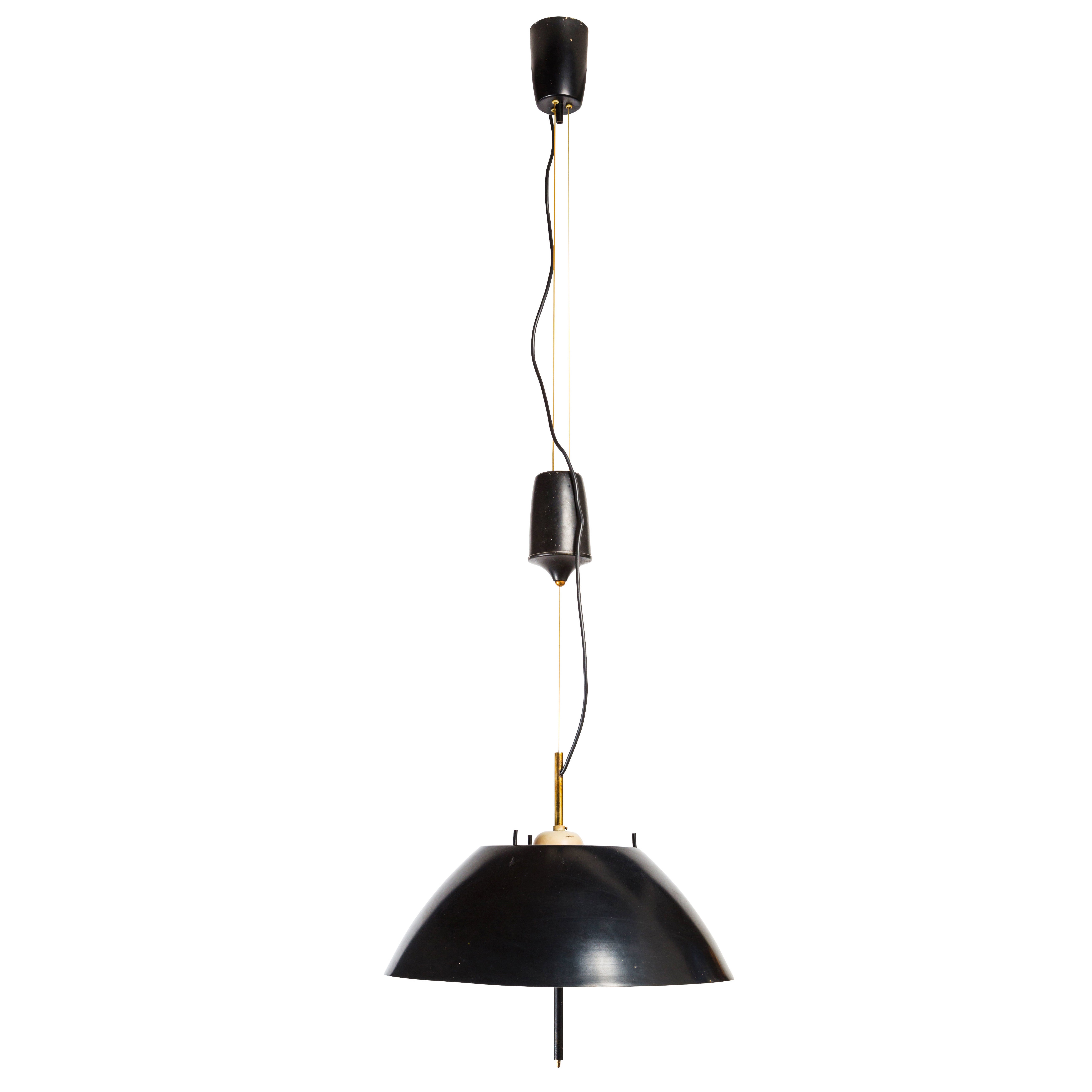 Lampe à suspension rare Oscar Torlasco pour Lumi