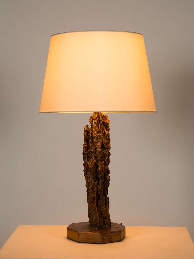Sculptural Copper Table Light 2