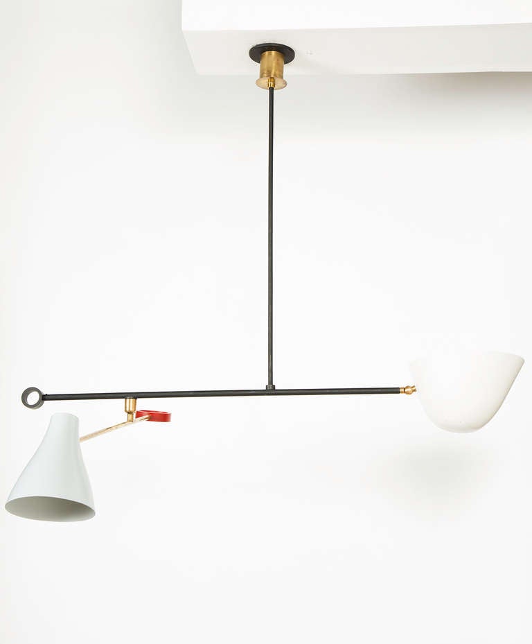 Rare two arm counterbalance hanging lamp.
Multiple light positions