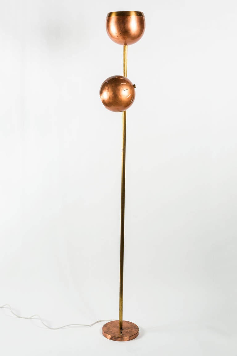 Solid brass floor lamp