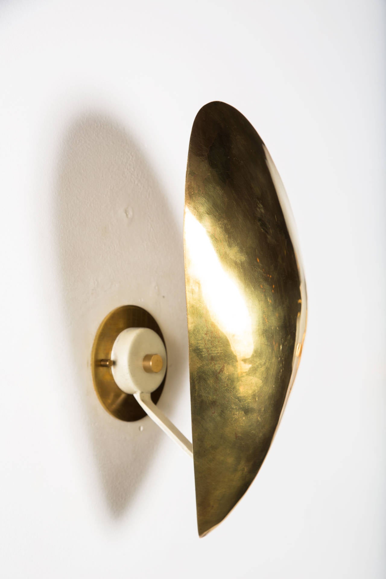 Hammered Pair of Rare Arredoluce Sconces by Angelo Lelli
