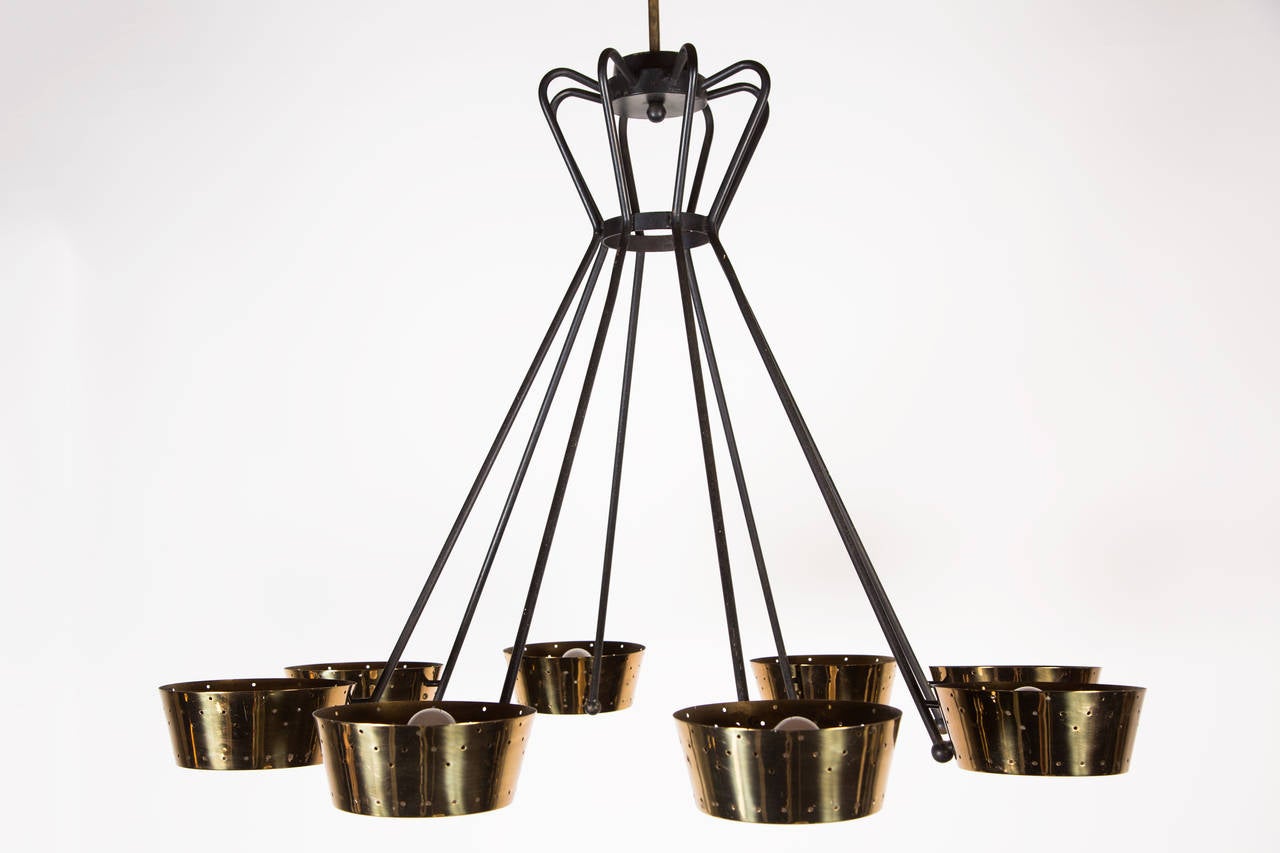 Mid-20th Century Eight-Arm Chandelier by Lightolier
