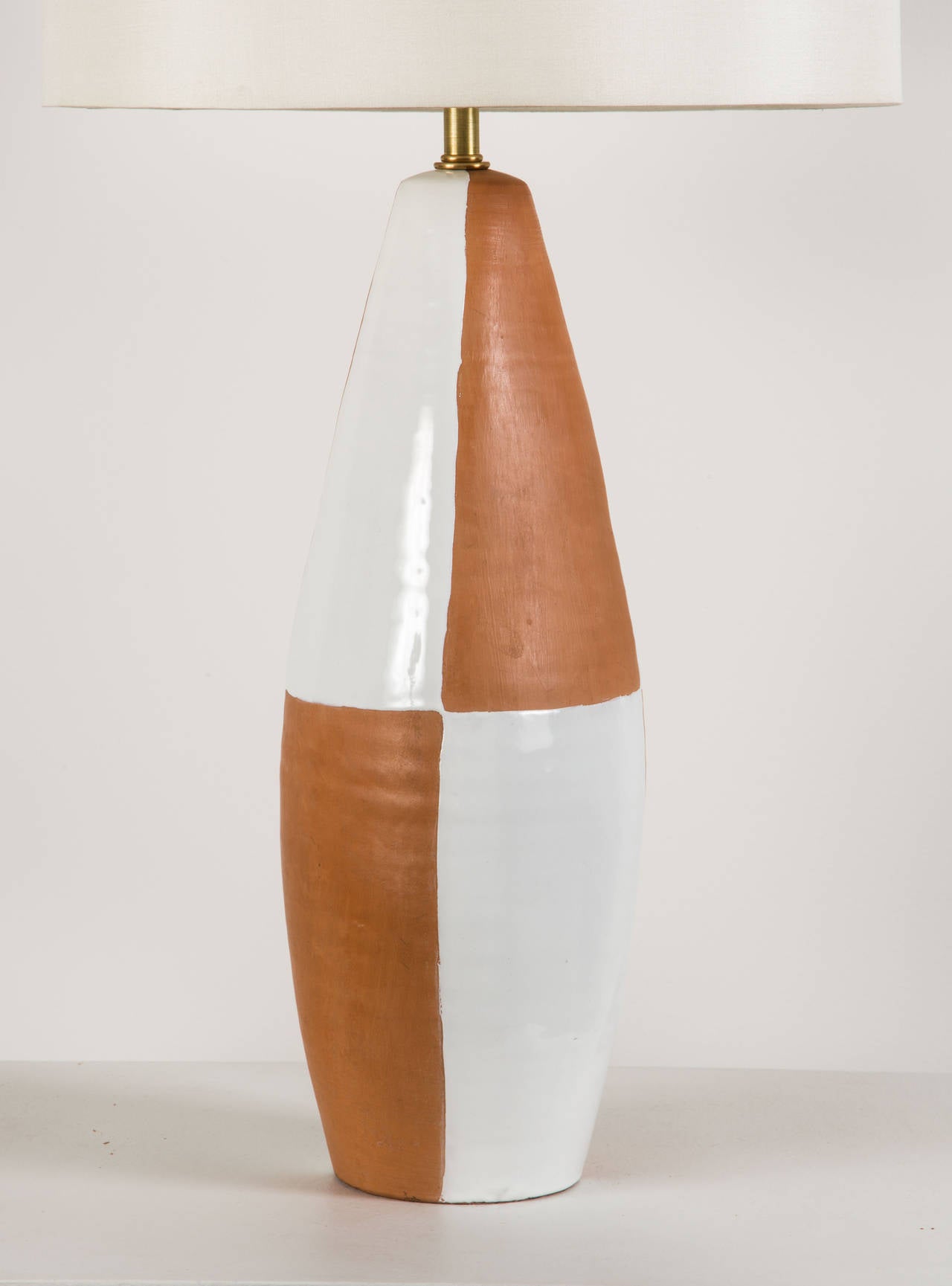 Italian Pair of Ceramic Table Lamps by Bitossi
