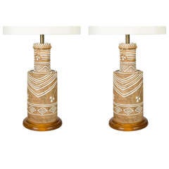 Rare Pair Of Zaccagnini Table Lamps