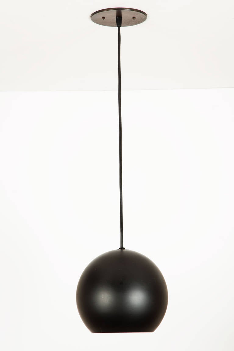 Stilnovo Black Globe Pendants at 1stDibs