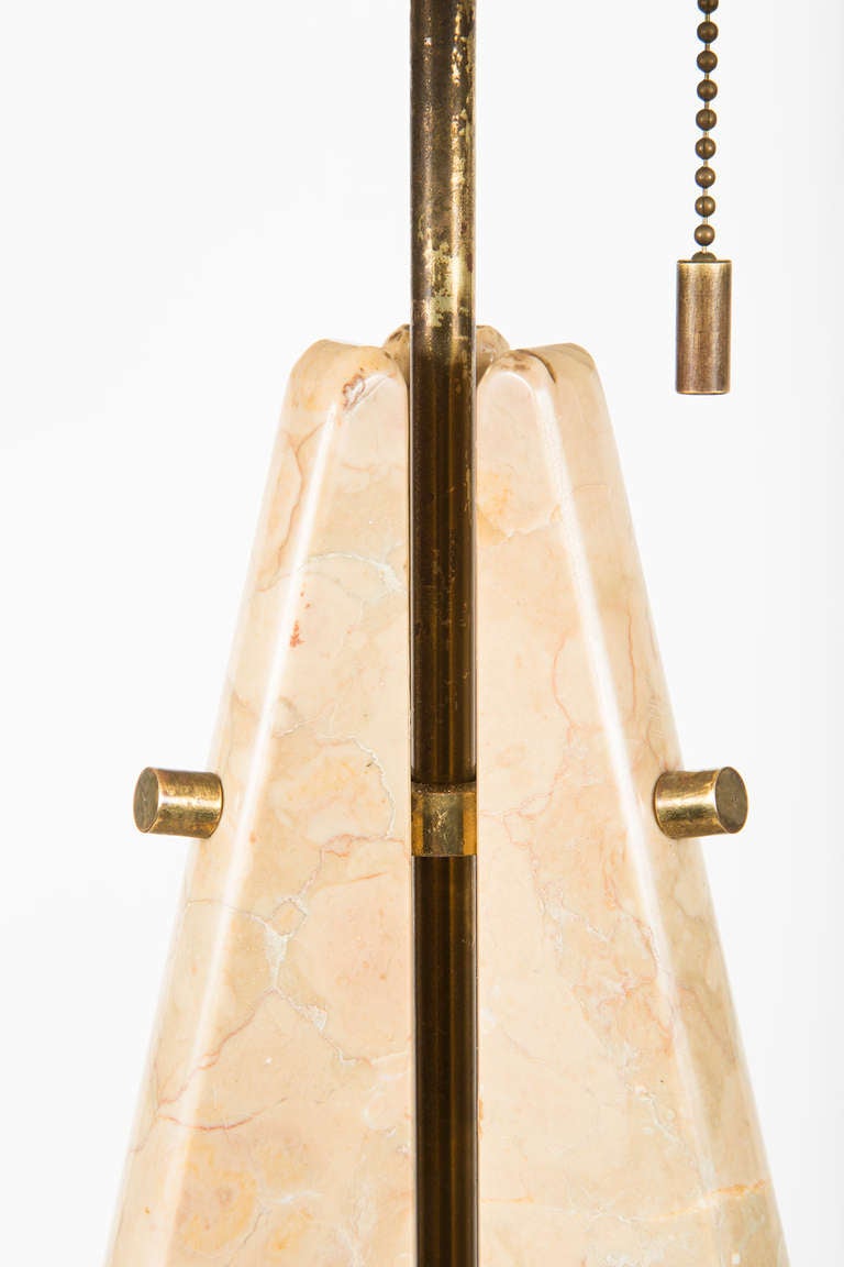 Mid-20th Century Lightolier Marble Table Lamp