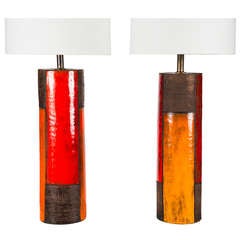 Unique Pair of Raymor Table Lamps