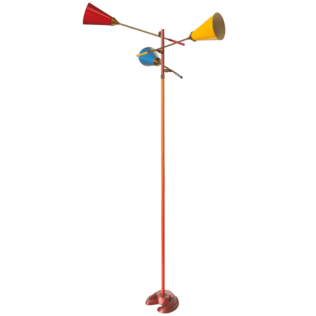Stunning floor lamp by Gino Sarfatti, published in Wright Auction catalogue