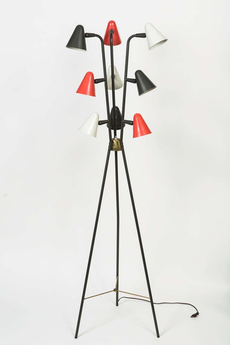 Rare Gerald Thurston Floor Lamp for Lightolier In Excellent Condition In Los Angeles, CA