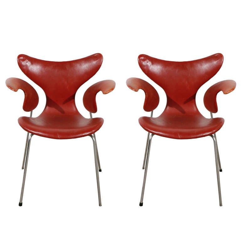 Pair of Arne Jacobsen 'Lily' Armchairs