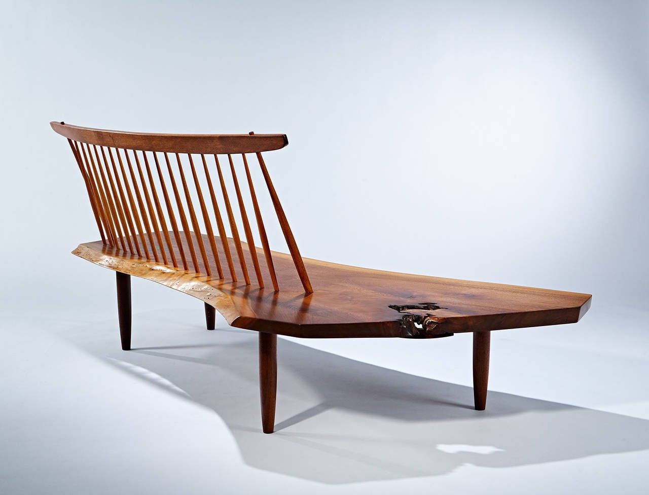 George Nakashima conoid bench, 1960s