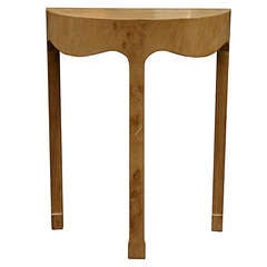 Petite demi-lune console table by Samuel Marx for Quigley