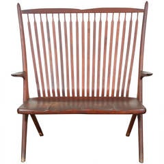 Midcentury Teak Two-Seat Chair