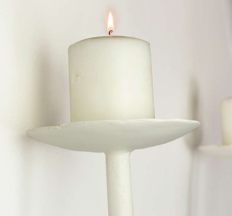 Plaster Font Albe Candle Wall Sconce