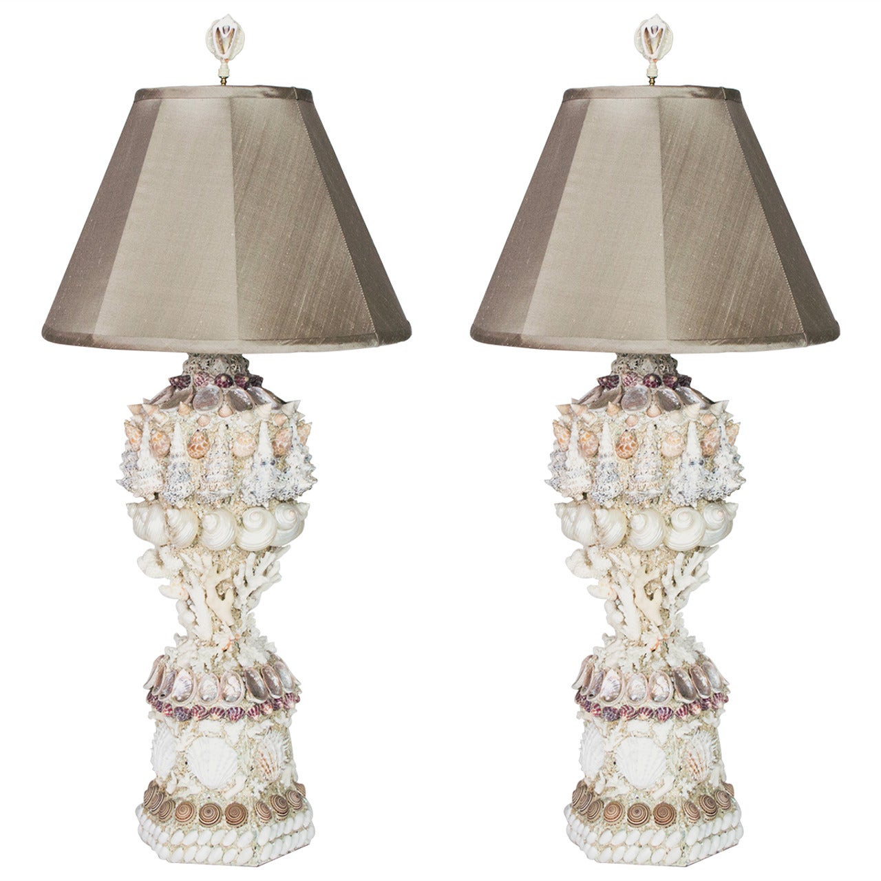 Pair of Shell Table Lamps