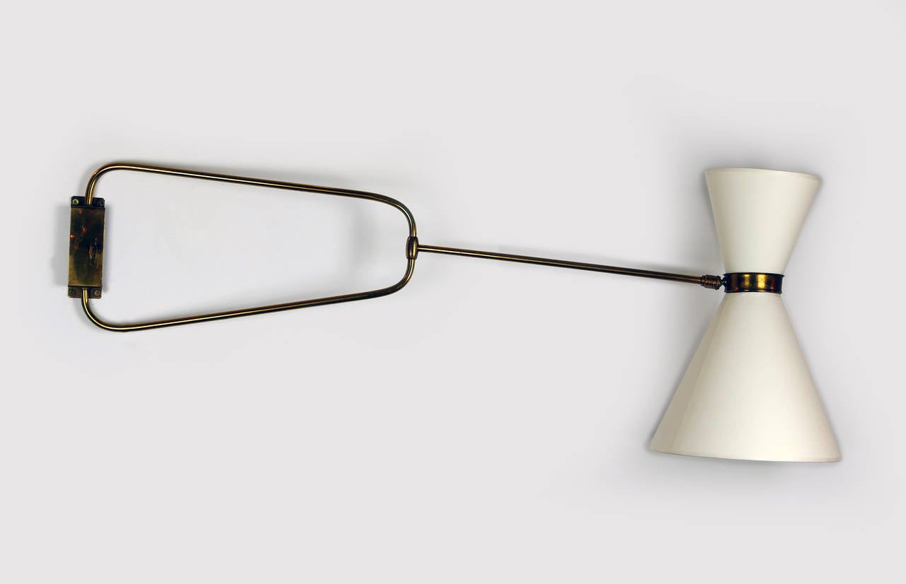 Mid-Century Modern Pair of Mid-Century French Sconces