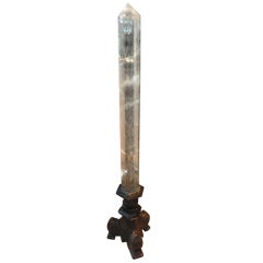 Rock Crystal on Bronze Base