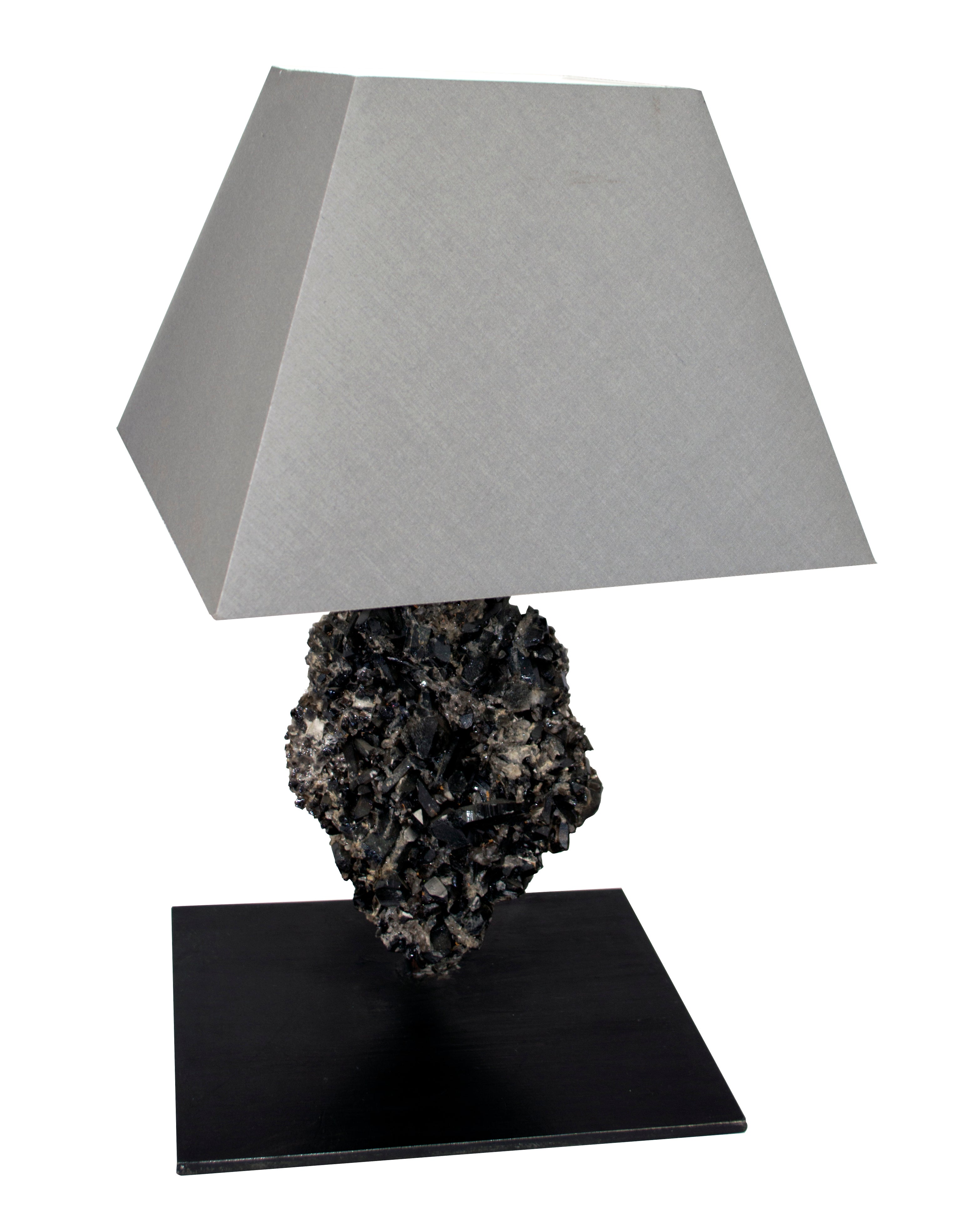 Black Quartz Table Lamp