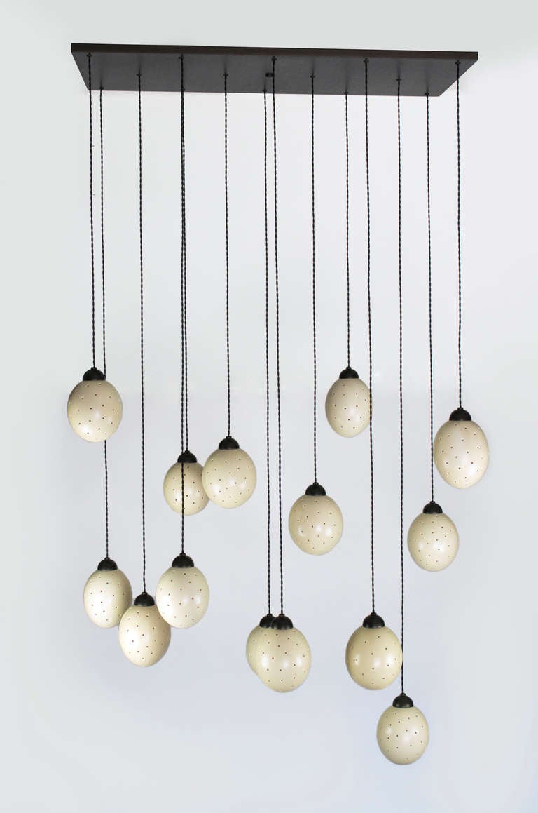egg chandeliers