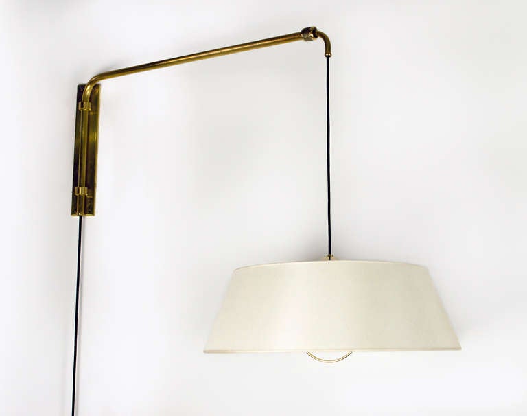 French Adjustable Mid-Century Sconce In Excellent Condition In Los Angeles, CA