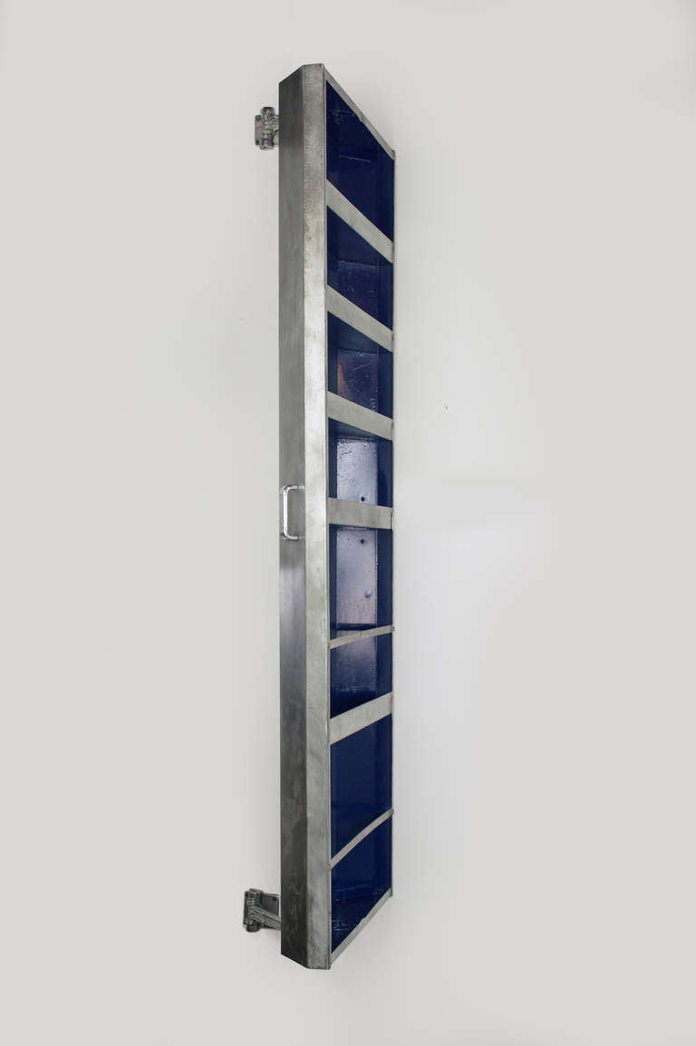French Steel Pivoting Wall Cabinet