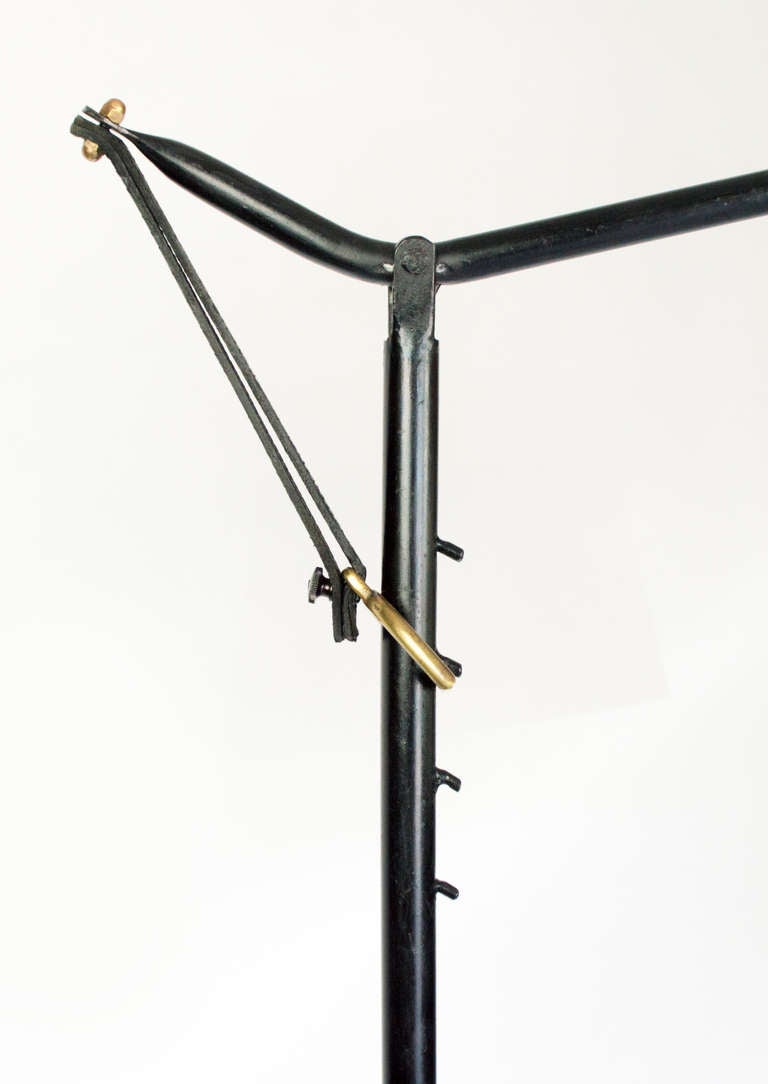 Steel Jacques Adnet Floor Lamp