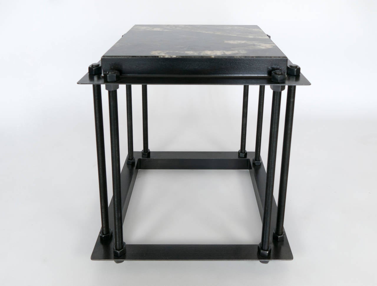 Industrial Pair of Simplon Side Tables For Sale