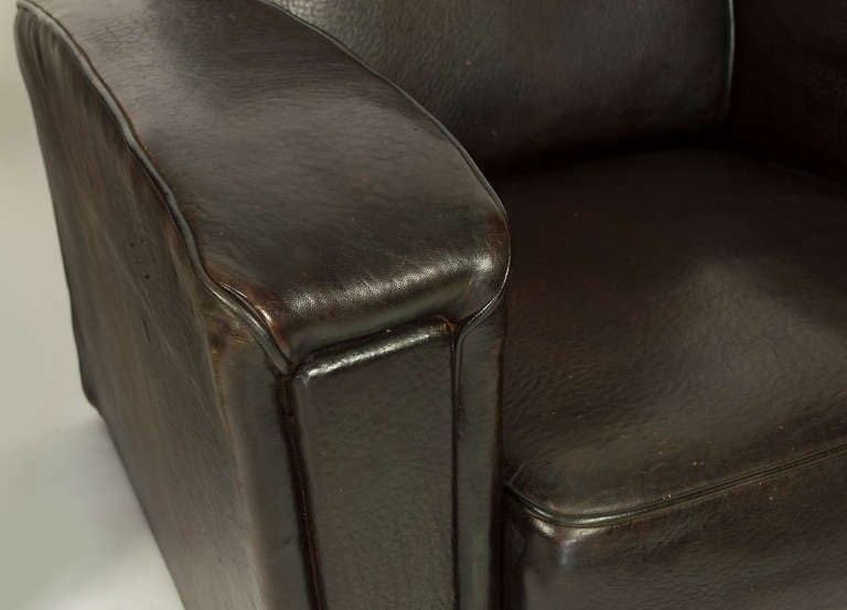 Leather Pair of Armchairs by Airborne