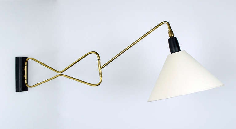 Elegant French Mid-Century Sconce by Lunel In Good Condition In Los Angeles, CA