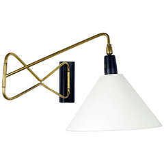 Elegant French Mid-Century Sconce by Lunel