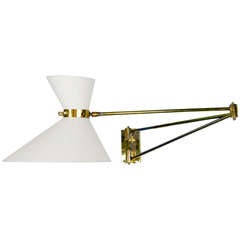 Elegant French Brass Wall Sconce