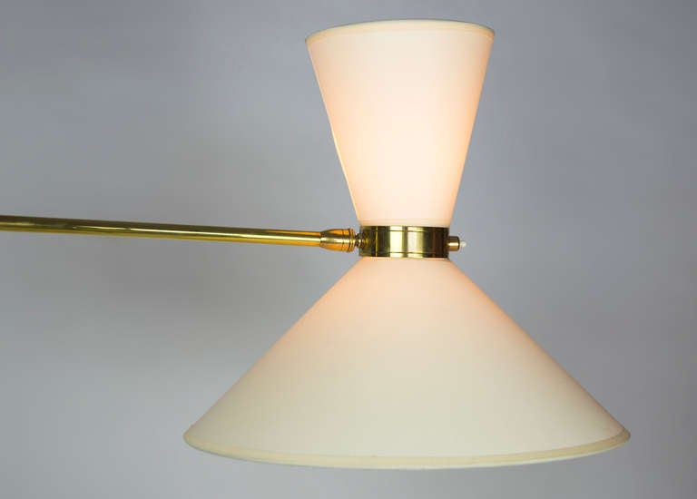 Mid-20th Century Mid Century Brass Adjustable Floor Lamp