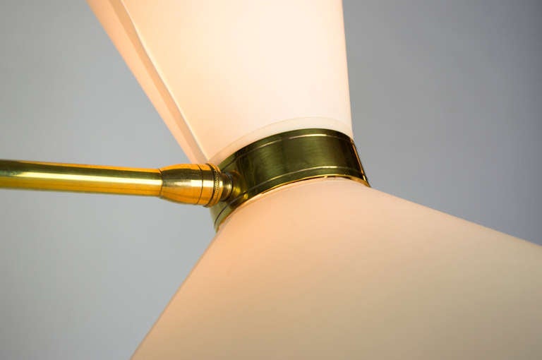 Mid Century Brass Adjustable Floor Lamp 1