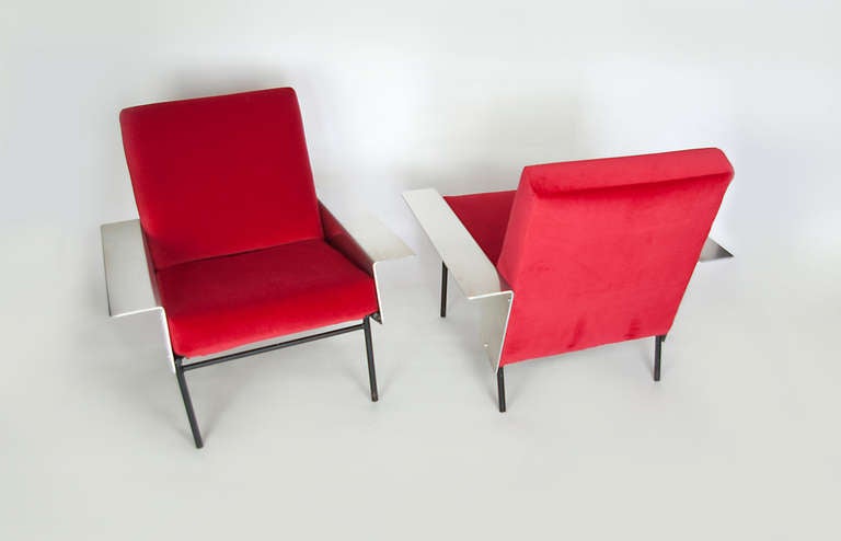 Mid-Century Modern Two Armchairs by Pierre Guariche