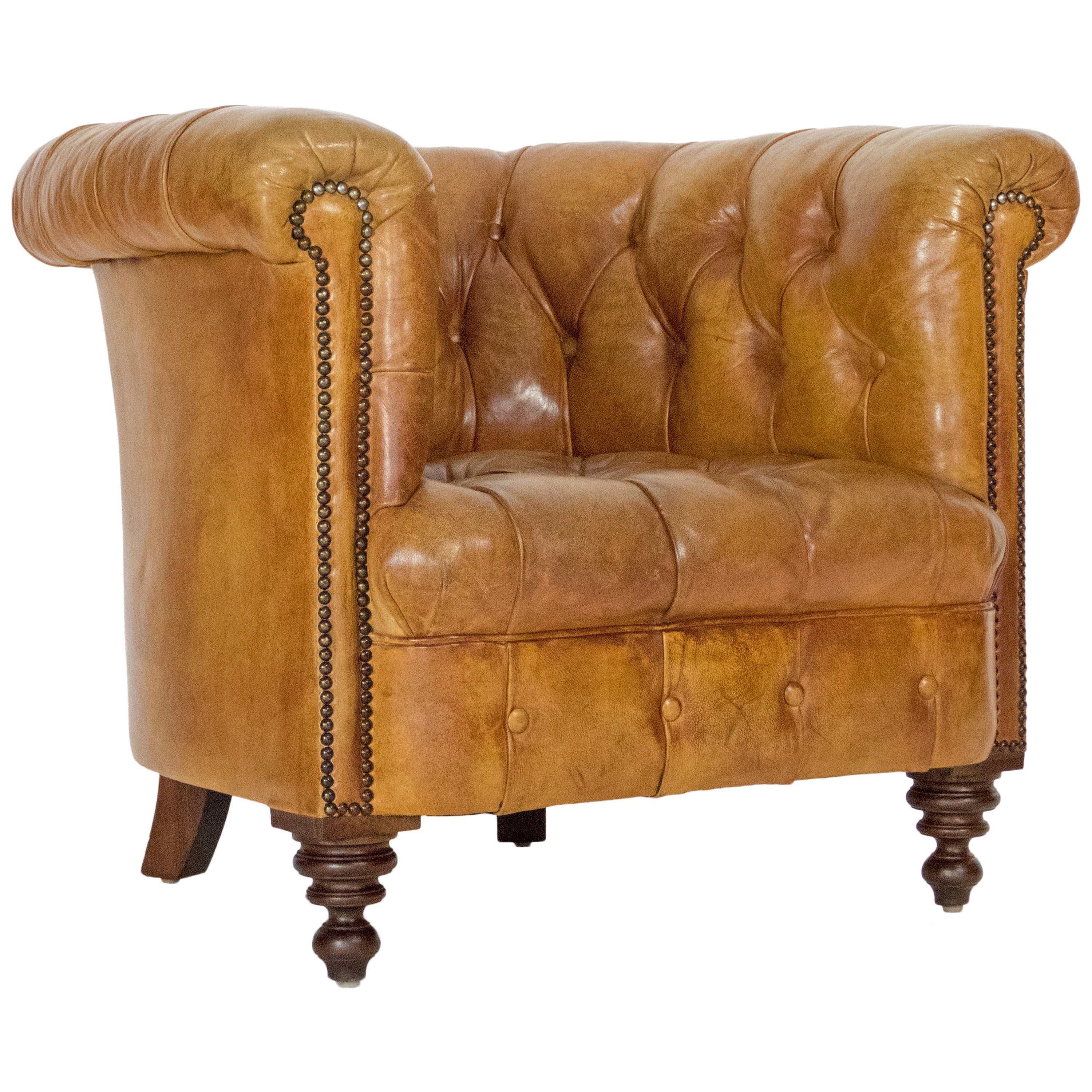 Leather Chesterfield Armchair at 1stDibs | chesterfield armchair leather