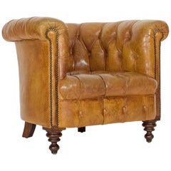 Vintage Leather Chesterfield Armchair