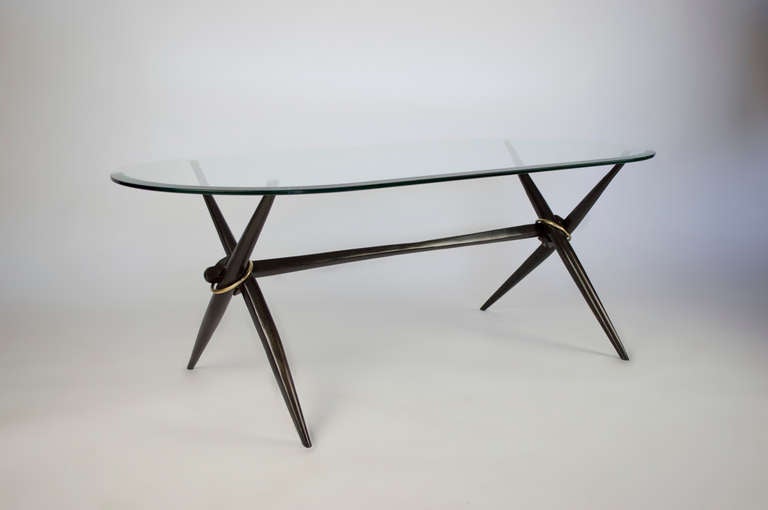 Bronze Based Oval Coffee/Side Table