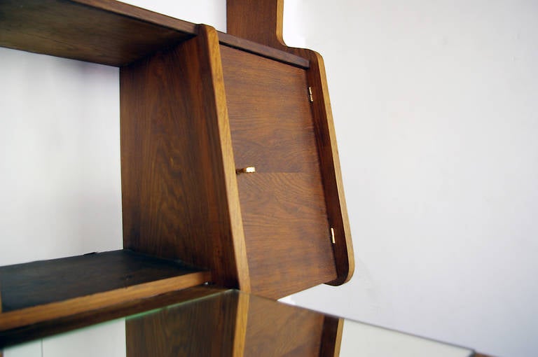 Oak Wall Mounted Dry Bar