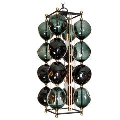 Opera Prima Chandelier with Black Glass