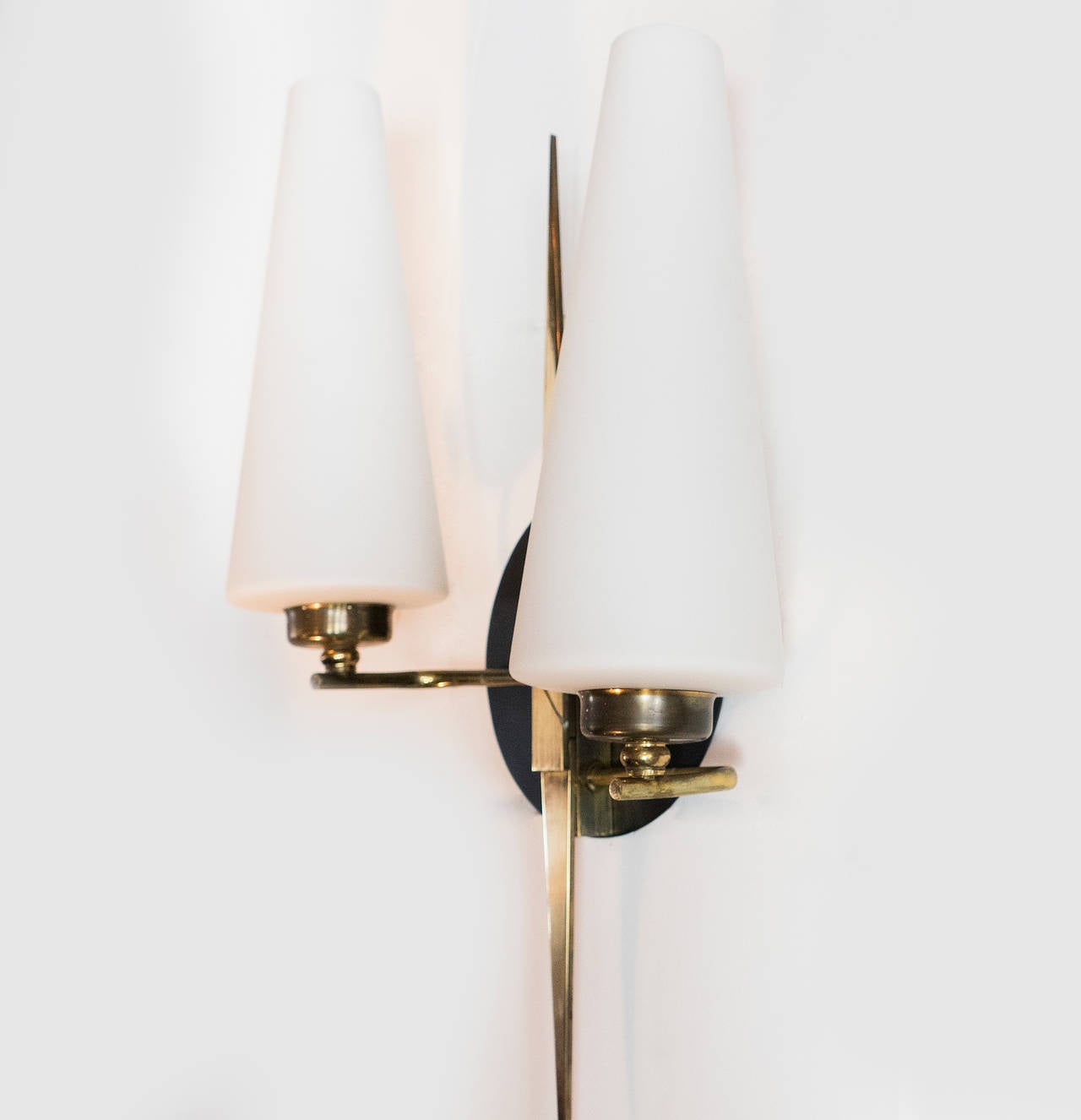 Mid-Century Modern Pair of Arlus Sconces