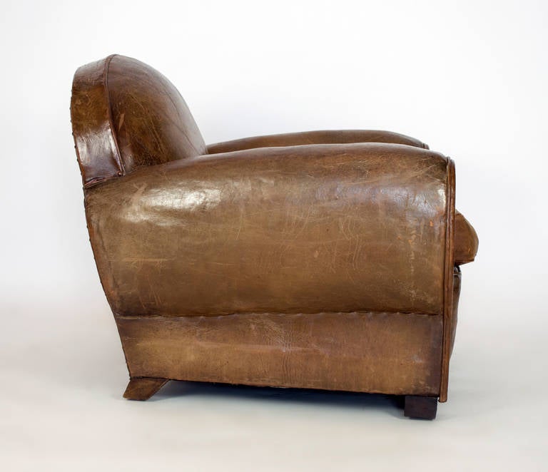Mid-20th Century Pair of French Club Chairs, 1930s