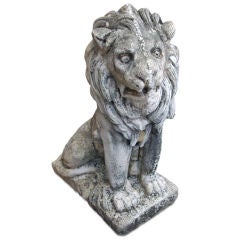 Antique 19th Century Sculpted Lion