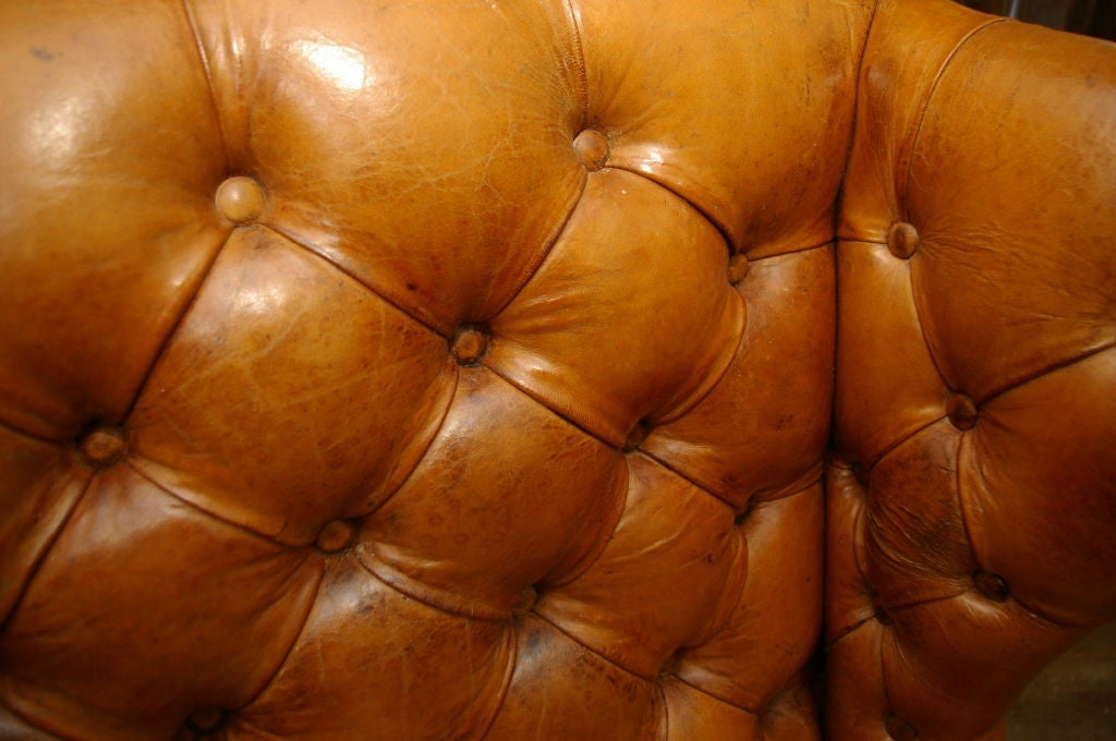 Original 1920's Leather Wingback Chairs 3