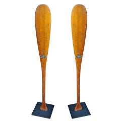 Vintage Pair of Oar Table Lamps