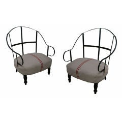 Pair of Original Napoleon III  Armchairs