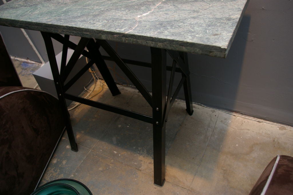 French Marble Industrial Console
