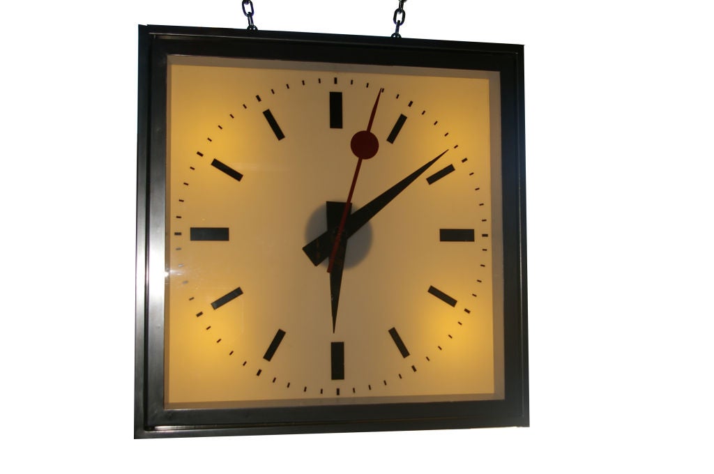 Double Faced French Train Station Clock