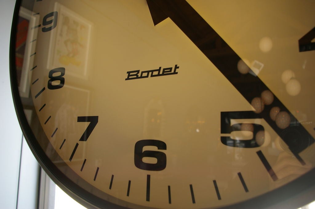 This clock was manufactured from the famous Bodet Company established  in 1868.Bodet is specialized  in Industrial and Church Clock all over Europe.