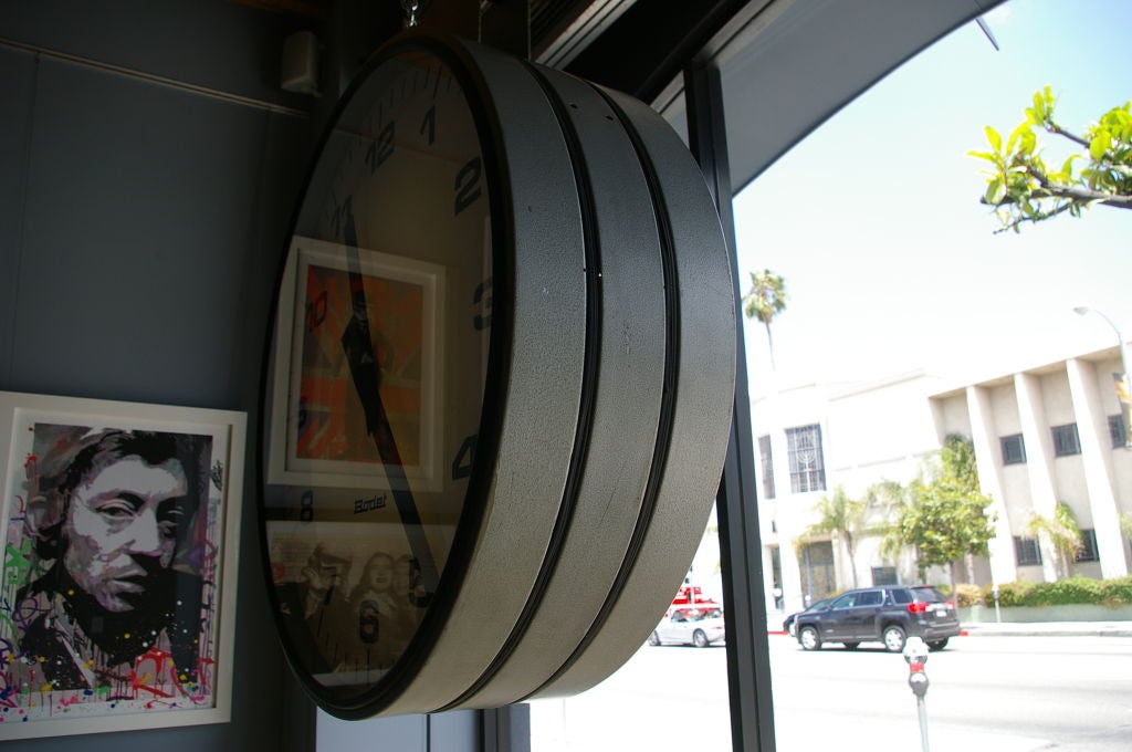 Mid-20th Century French Double Face Train Station Clock